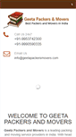 Mobile Screenshot of geetapackersmovers.com
